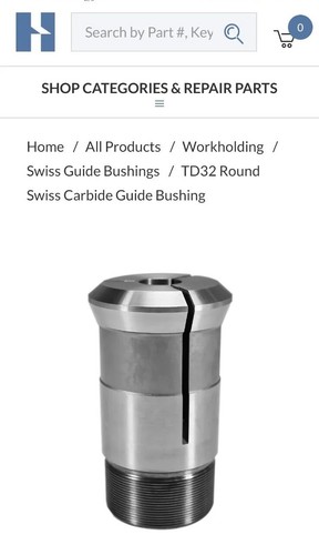Hardinge td32 guide bushing - hardinge ,